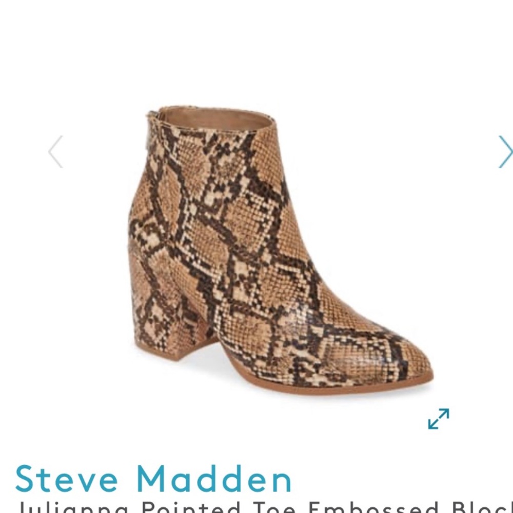 Steve Madden booties size 10 pvc snakeskin